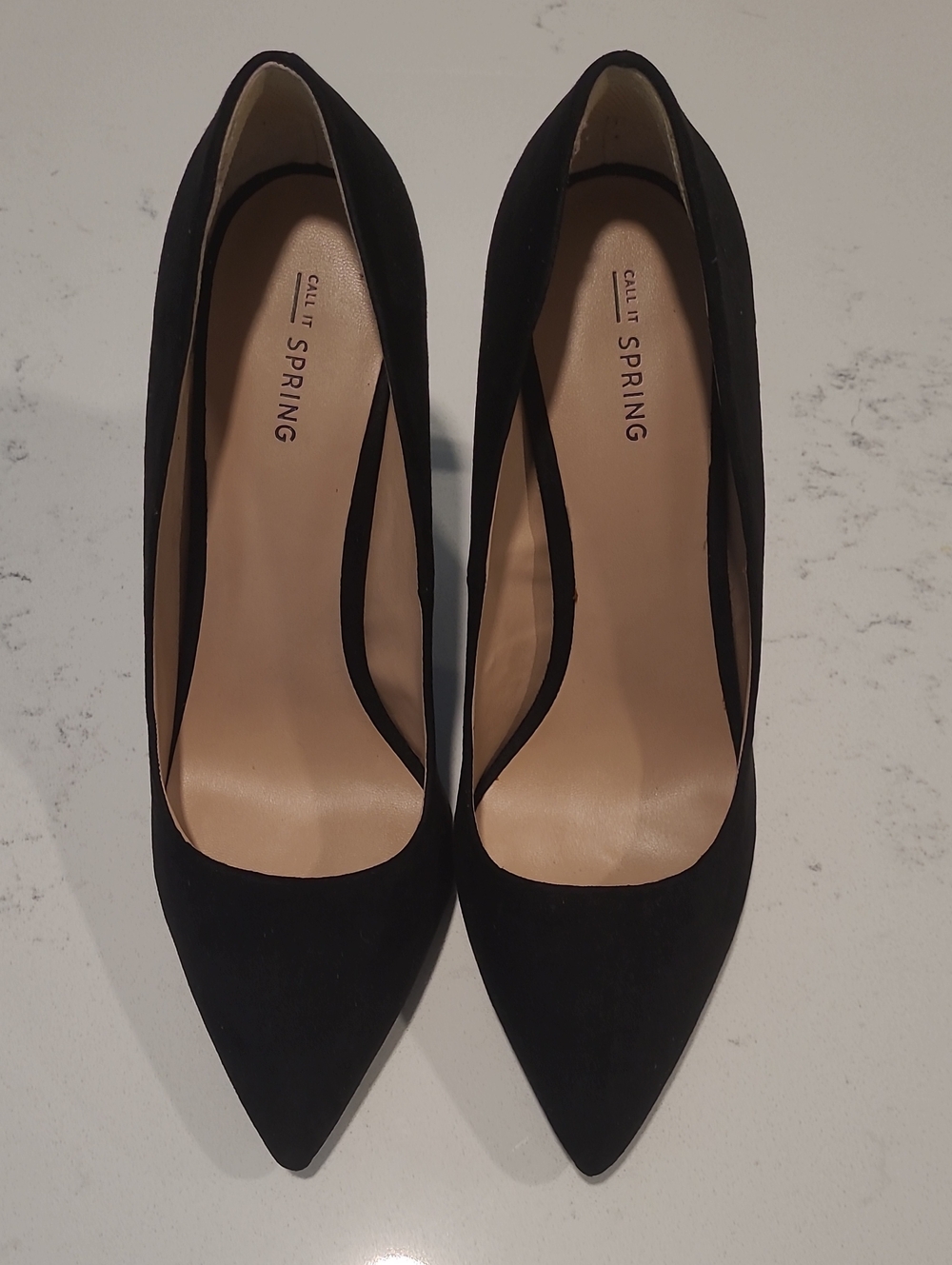 Call It Spring Black Suede Pointed Toe Pumps